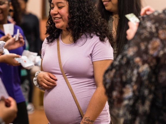 A pregnant woman