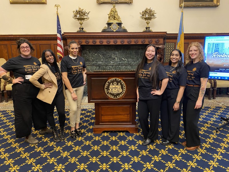 MCC Staff gathered at Philadelphia City Hall for BMHW Advocacy Day!