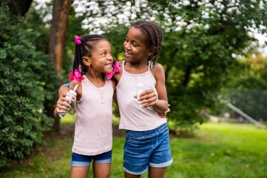 two little girls together